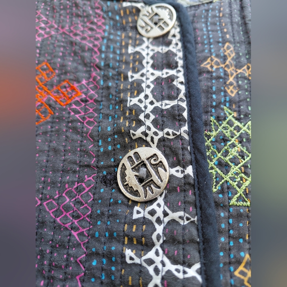 Chicos Boho Button Down Lightweight Embroidered P… - image 3